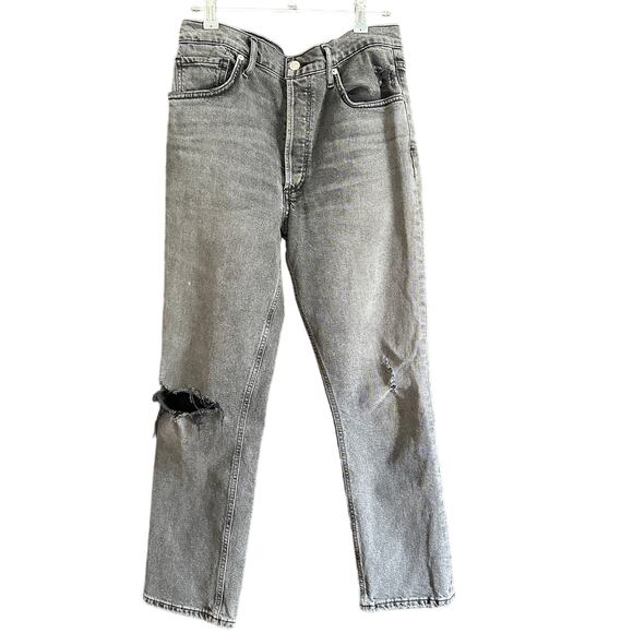CITIZENS of HUMANITY | Jolene High Rise Vintage Straight Gray Distressed Size 29 - Picture 1 of 9